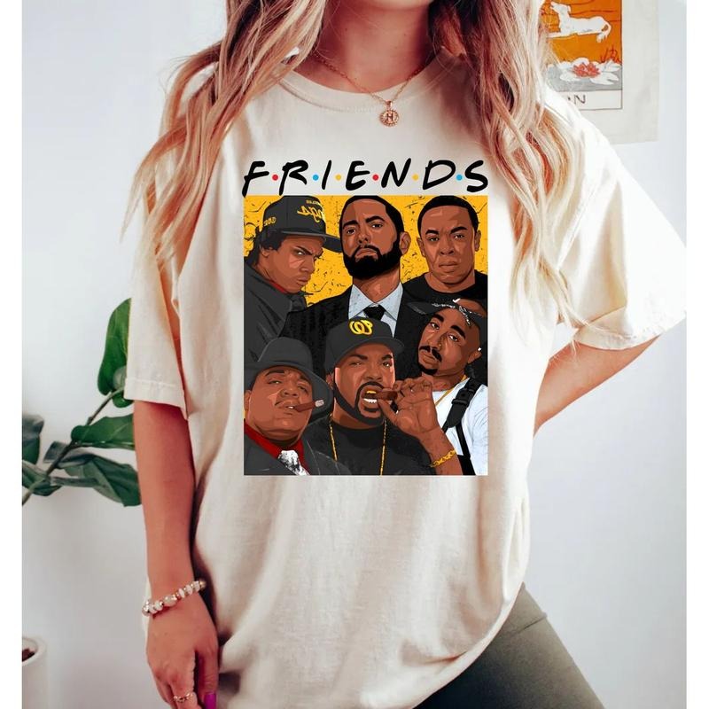Friends Hip Hop Shirt, Old School 90s, West Coast Hip Hop Tee, Friends Rapper T Shirt, Unisex Short Sleeve Tee