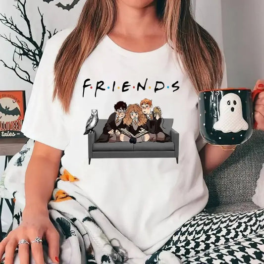 Friends Hp Tshirt, Hogwarts Tshirt, Wizard Hp Shirt, Ron Harry Hermine Friend, Gryffindor House Shirt, Unisex Short Sleeve Tee Shirt