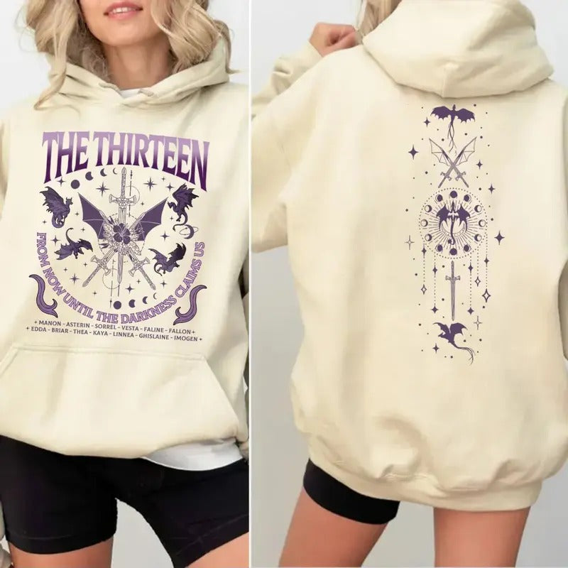 From Now Until The Darkness Claims Us, Throne Of Glass Sjm Merch, We Are The Thirteen, Unisex Sweater Pullover Tee