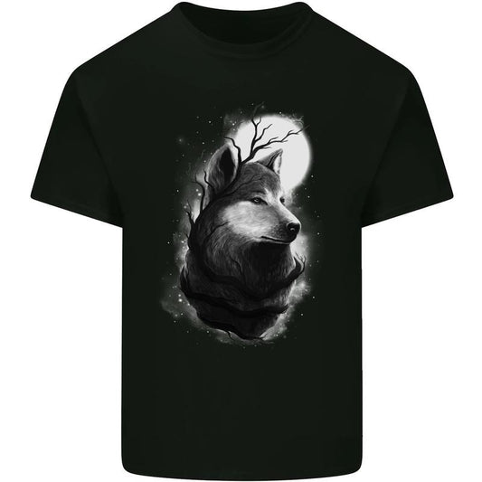 Full Moon Wolf Werewolves Wolves Mens Cotton T-Shirt Tee Top Made in USA