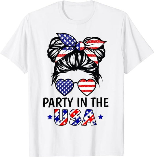 Funny 4th of July Shirts For Men, American Flag Party In USA 4th July Patriotic T-Shirt Menswear Top Casual Cotton Basic Fashion