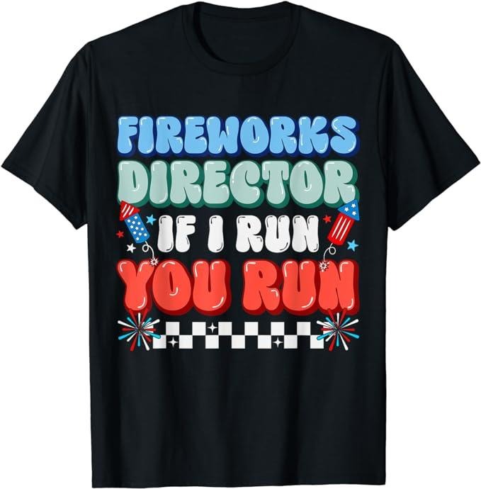 Funny 4th of July Shirts For Men, Funny 4th of July Fireworks Director USA T-Shirt Menswear Top Casual Cotton Tee Basic