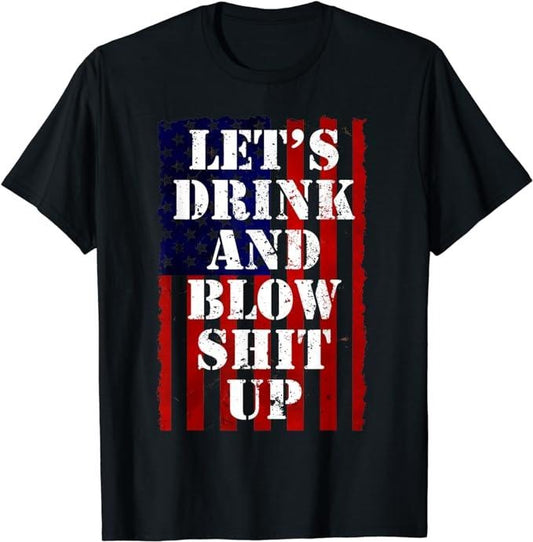 Funny 4th of July Shirts For Men, Funny Fireworks Shirts Day Drinking 4th July T-Shirt Menswear Top Casual Cotton