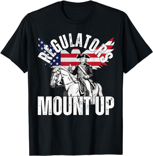Funny 4th of July Shirts For Men, Regulators Funny 4th of July, Independence Day, Eagle T-Shirt Menswear Top Casual Cotton Basic Fashion