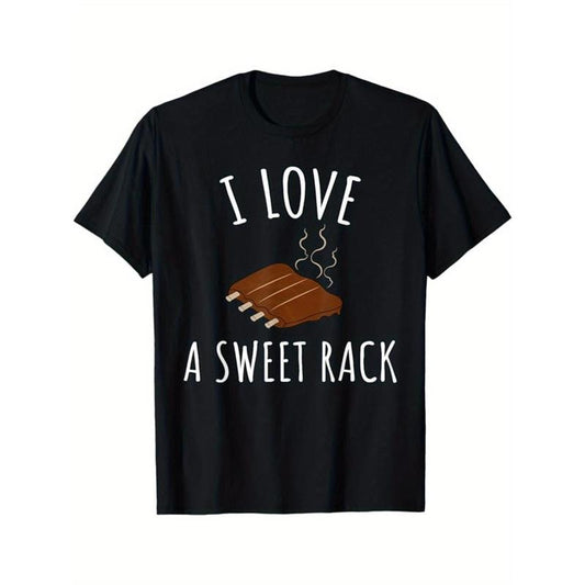 Funny BBQ Printed Men's Cotton Graphic T-shirt, Casual Short Sleeve Crew Neck T-shirt, Men's Tee For Outdoor made in usastyle{n002}3