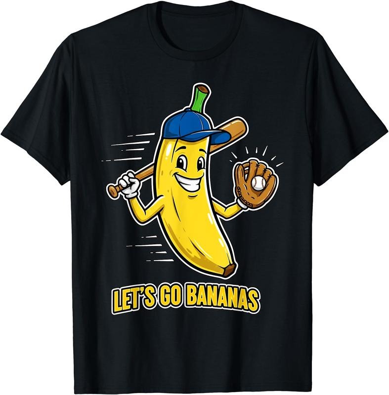 Funny Banana Shirts Gift Fruit Lovers Boys Lets Go Bananas T-Shirt | Unisex Cotton Tee Gift, Crewneck, Short Sleeve
