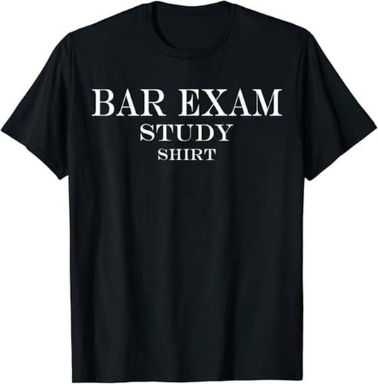 Funny Bar Shirts, Bar Exam Study T-Shirt Menswear Top - Funny Shirts For Night Out Casual Classic