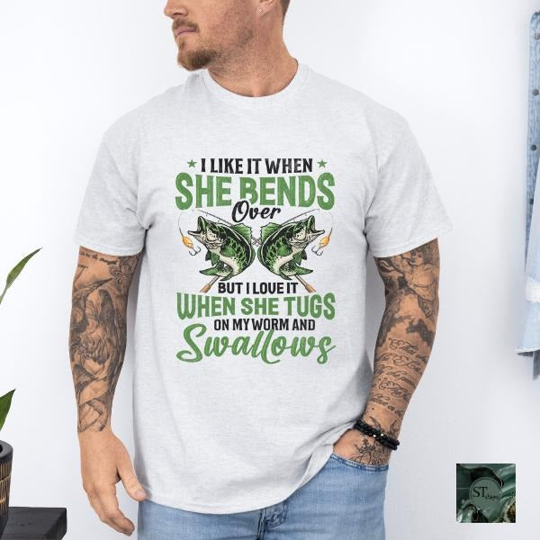 Funny Bass Men's Shirt for Fathers Day Unisex Fit