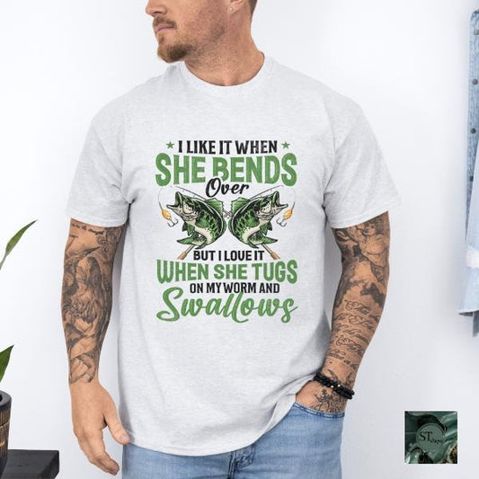 Funny Bass Men's Shirt for Fathers Day Unisex Fit
