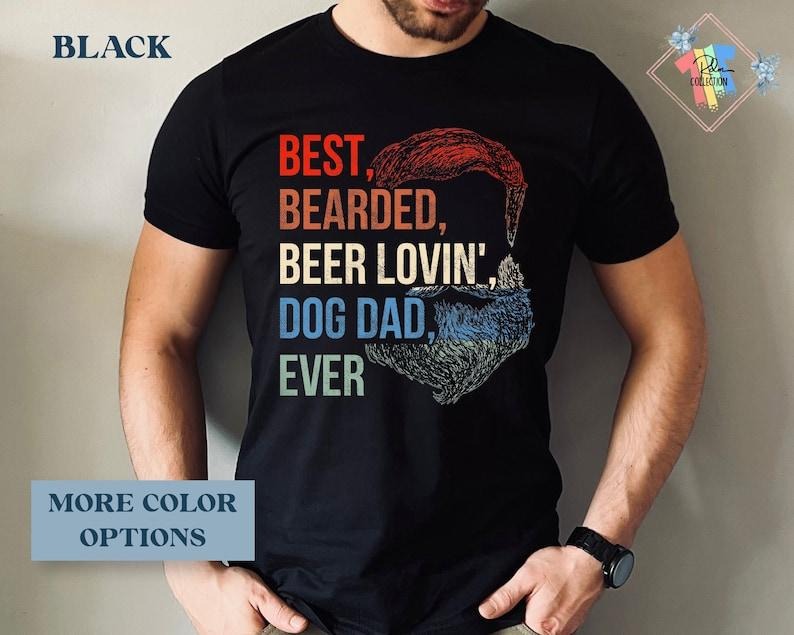Funny Bearded Dad Shirt Dog Dad Gift For Men Daddy Tshirt Grandpa Hoodie, T-shirt and sweater