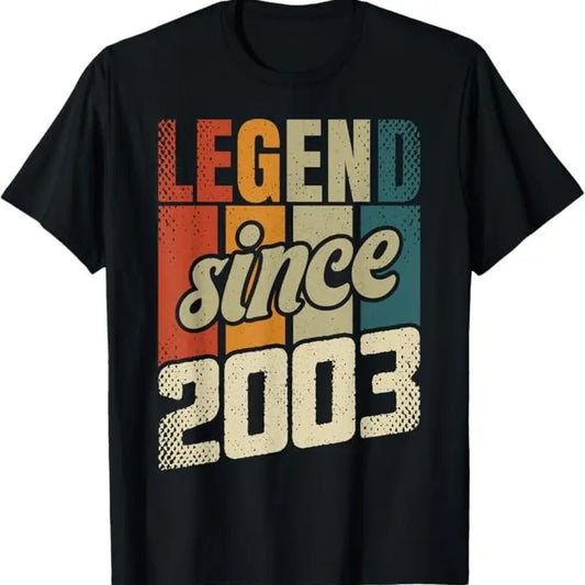 Funny Birthday Shirts, 21st Birthday Man Woman 21 Years 2003 Decorative Funny Gift T-Shirt - Menswear Top