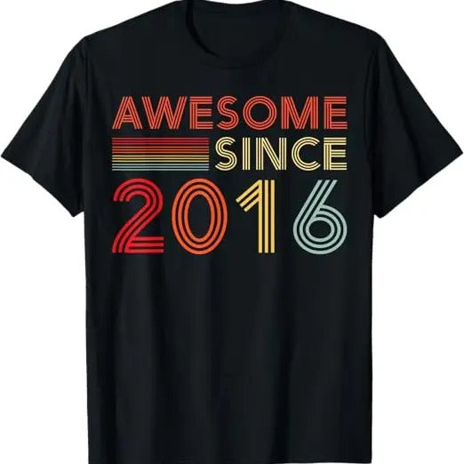 Funny Birthday Shirts, Eight 8yr BDay Son Boy Funny 2016 8th 8 Year Old Birthday T-Shirt - Menswear Top