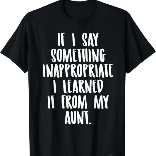 Funny Birthday Shirts, Funny Nephew Niece Gift Tee Aunt Gift Quote Birthday T-Shirt - Menswear Top