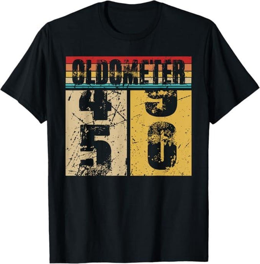 Funny Birthday Shirts, Oldometer 49-50 Shirt Funny 50th Turning 50 Birthday Gift T-Shirt - Menswear Top