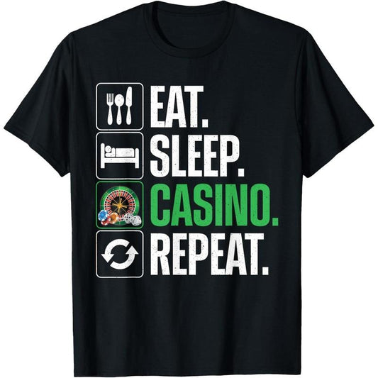 Funny Casino Design For Men Women Gambling Casino Gambler T-Shirt made in usa