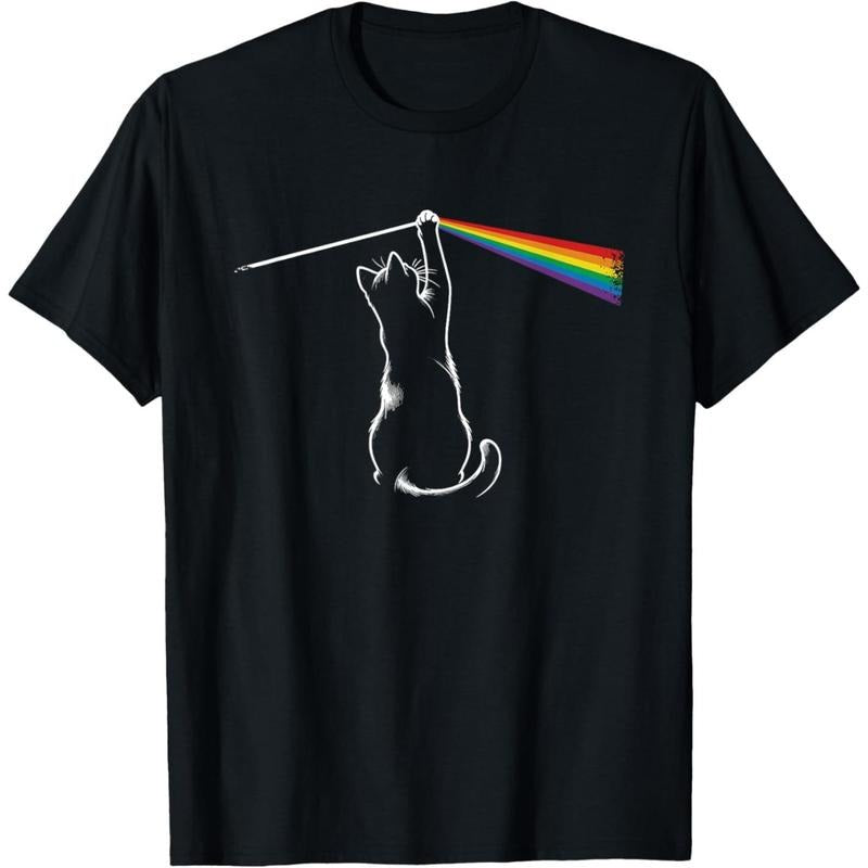 Funny Cat Rock Music Gift Men Kids Women Funny Cat T-Shirt made in usa