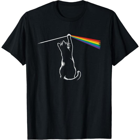Funny Cat Rock Music Gift Men Kids Women Funny Cat T-Shirt made in usa