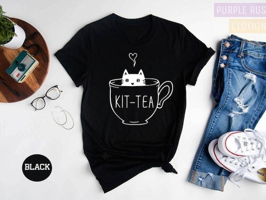 Funny Cat Shirt, Tea Shirt, Funny T-Shirt, Mom Shirt, Cat Mom T-Shirt, Kitten Shirt, Funny Women Shirt, Sarcastic Shirt