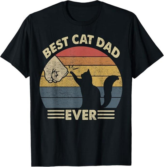 Funny Cat Shirts, Cat-Shirt Men Best Cat Dad Ever Funny Dad T-Shirt - Menswear Top