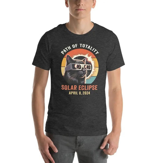 Funny Cat Wearing Solar Eclipse Viewers Shirt, Vintage Path of Totality Tee, April 8 2024, Cat Lover Gift, Solar Eclipse Souvenir