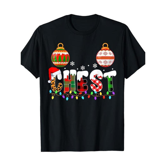 Funny Chest Nuts Couples Christmas Chestnuts Matching T-Shirt - 220g made in usa