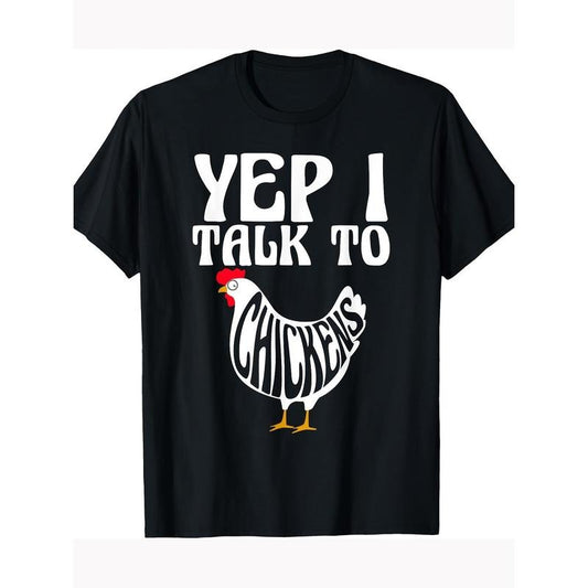 Funny Chicken For Men Women Crazy Chicken Farmer Lovers -220g 100% Cotton-T-Shirt made in usa