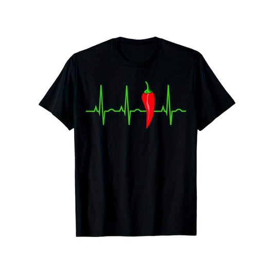 Funny Chili Print, Men's Cotton T-shirt, Graphic Tee Men's Outdoor Clothes, Men's Clothing, Casual Short Sleeve Crew Neck T-shirt made in usastyle{n002}9