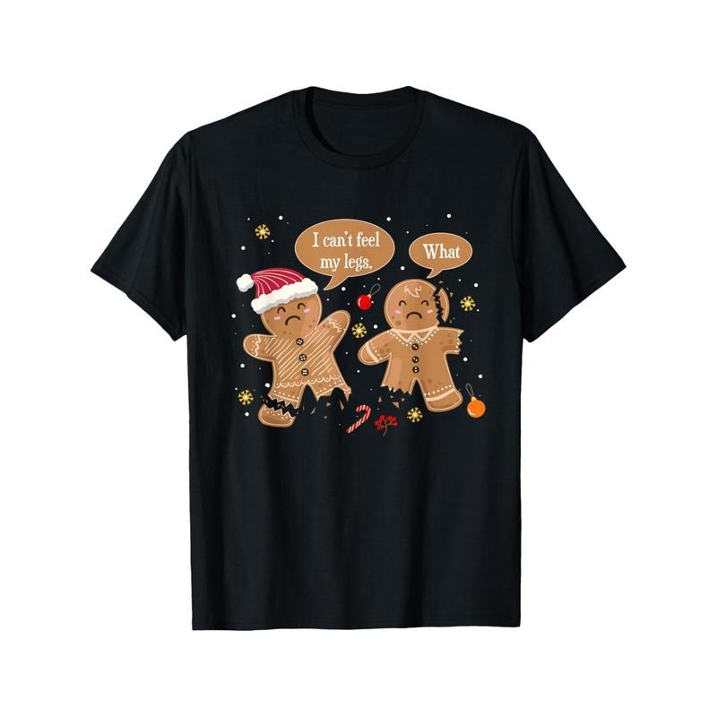 Funny Christmas Cookie Gingerbread Oh Snap Baking Team Baker T-Shirt Summer Comfortable Casual Short Sleeve T-Shirt made in usa