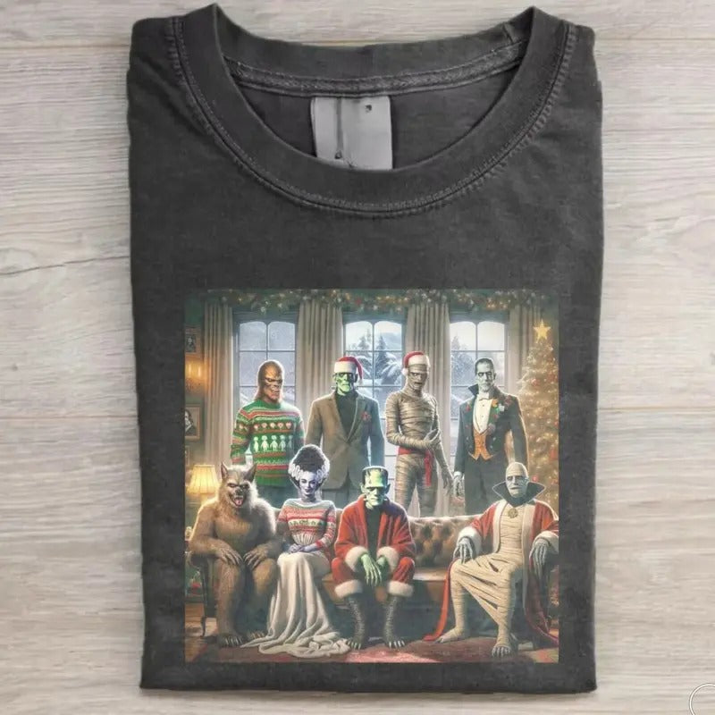 Funny Christmas Horror Movies T-shirt, Vintage Christmas t-shirt Streetwear
