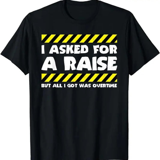 Funny Construction Work Shirts, Funny Work Meme Working Overtime Funny Factory Worker T-Shirt Menswear Top Basic Casual Cotton