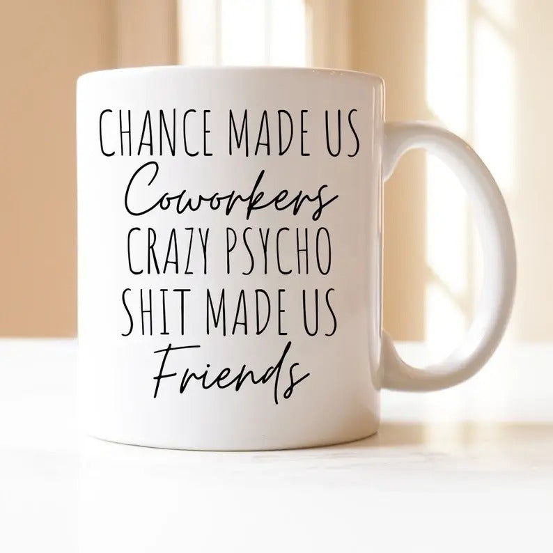 Funny Coworker Mug, Coworker Bestie Gift, Coworker Gift, Colleagues Retirement Gift, Gift For Work Bestie, Novelty Coffee Mug, Gifts For Besties Friends, 11 15oz Ceramic Cup