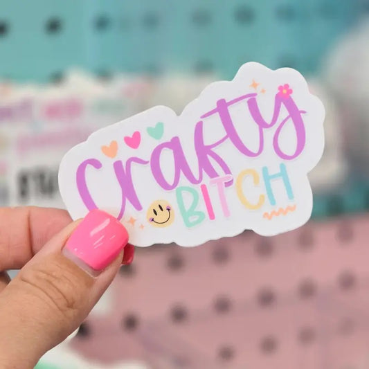Funny Crafty Bitch Sticker