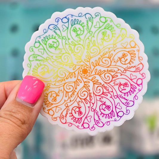 Funny Curse Word Mandala Sticker