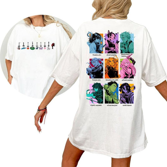 Funny DM Hashira Characters Tshirt Crewneck Hoodie Comfort Cottonstyle{n002}2