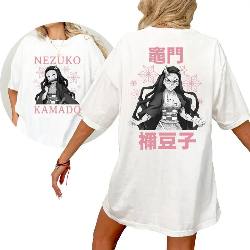 Funny DM Kimetsu No Yaiba Characters Tshirt Crewneck Hoodie, Gift For Anime Fans Comfort Cotton