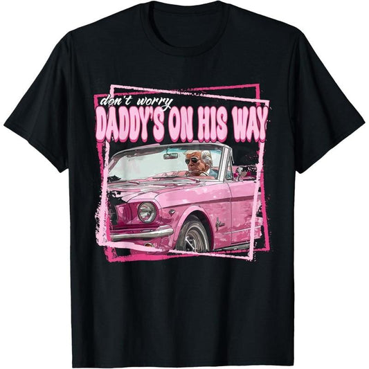 Funny Daddy's Home Trump Pink 2024 Take America Back 2024 T-Shirt made in usa