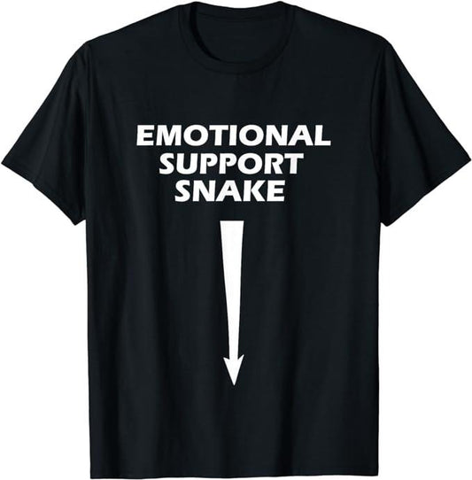 Funny Dark Humor Shirts For Men, Adult Humor Dirty Joke Emotional Support Snake T-Shirt Menswear Casual Cotton Top Basic