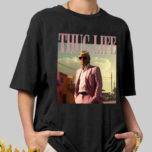 Funny Donald Trump Thug Life Shirt, Funny Meme Country Music Shirt, Viral Trump Thug Life Shirt