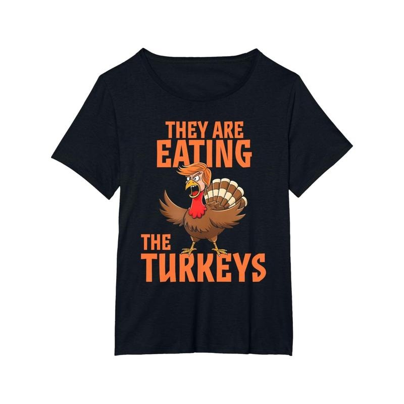 Funny Donald Trump Turkey Print T-Shirt - Cotton, Casual Fit, Machine Washable - Perfect for Thanksgiving & All Seasons made in usastyle{n002}2