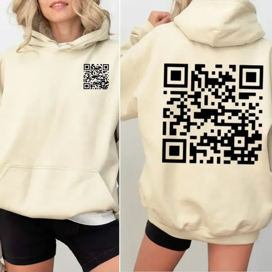 Funny FU QR Code Hoodie Sweatshirt Shirt, FU QrCode, Unisex Short Sleeve Tee
