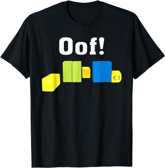 Funny Gamer Shirts, Special Gifts For Gamers, OOF! Funny Blox Noob Gamer Gifts For Gamers T-Shirt Menswear Casual Classic