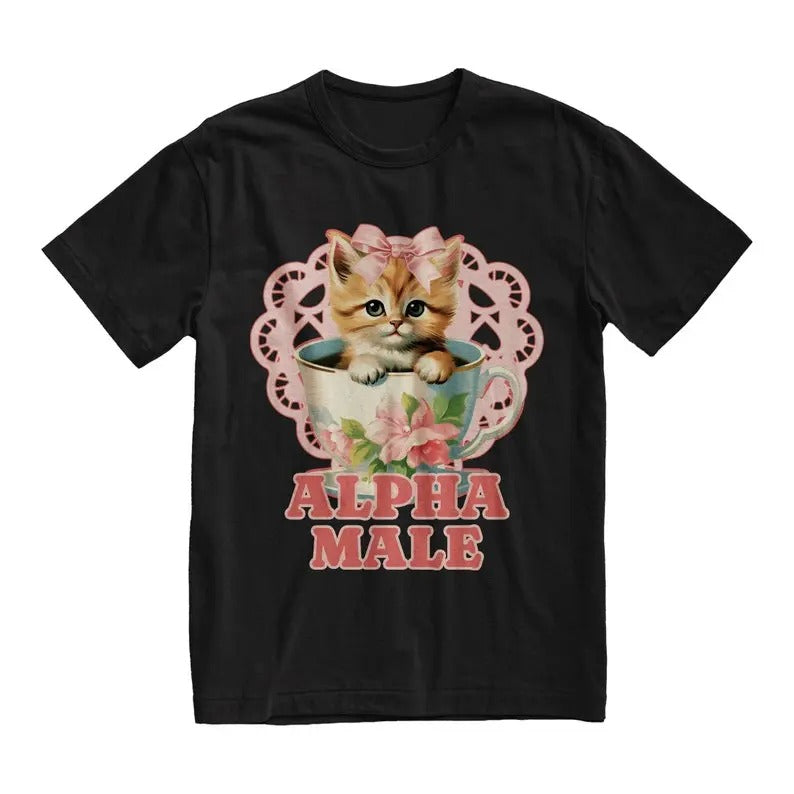 Funny Meme Shirt, Alpha Male Tee, Kitten Cat Gift Unisex T-Shirt