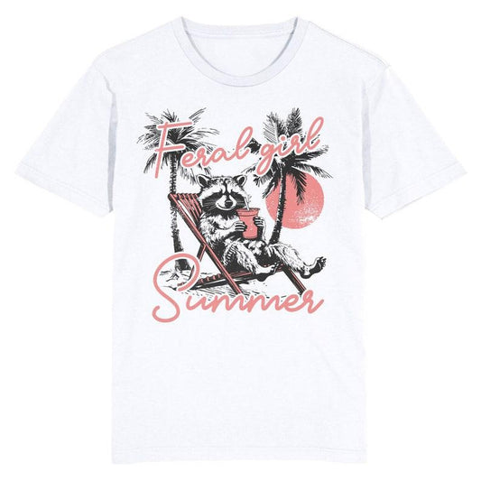 Funny Meme Shirt, Feral Girl Summer Tee, Gift Unisex T-Shirt