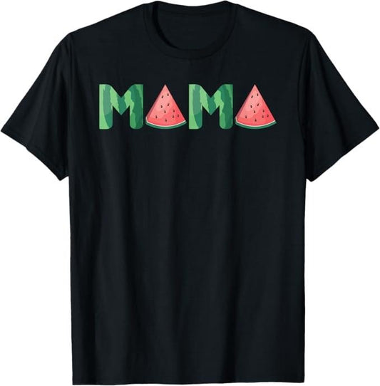 Funny Mother Shirts, Gift For Mom, Mama Watermelon Funny Summer Fruit Gift - Great Mother's Day T-Shirt - Menswear Top