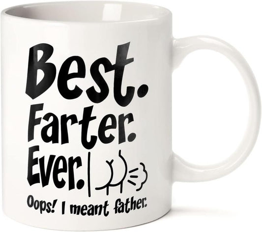 Funny Mug For Daddy, Farter Ever I Meant Mug, Fathers Day Funny Gifts For Dad, Gag Presents Ideas For Dad, Cool Dad Mug Gift, Novelty Coffee Mug, Gifts For Dad Father, 11 15oz Ceramic Cup