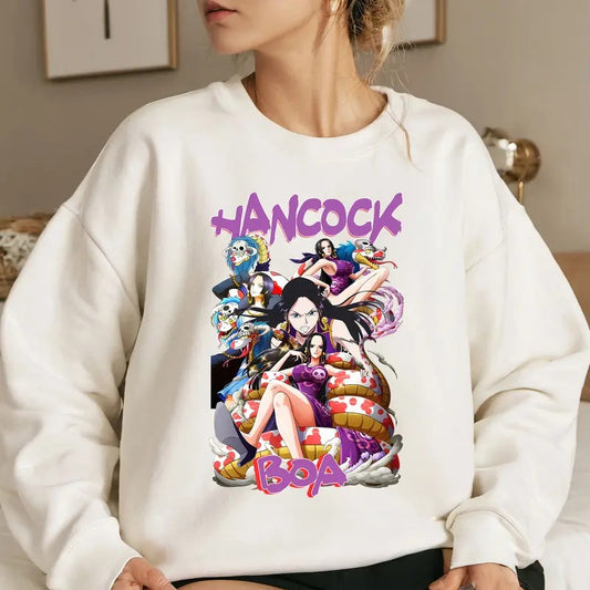 Funny Pirate Empress Kuja Pirates Shichibukai OP Shirt Crewneck Hoodie, Anime Shirt Comfort Cotton