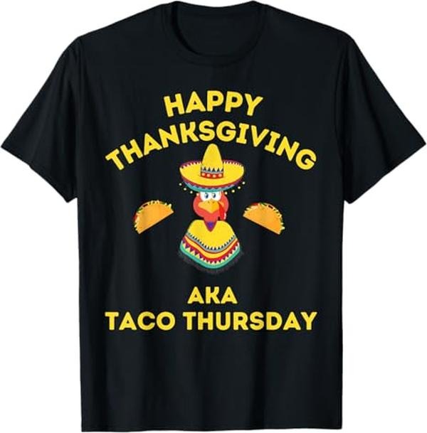 Funny Thanksgiving Shirts, Funny Thanksgiving - Taco Thursday - Turkey Taco - Menswear Top