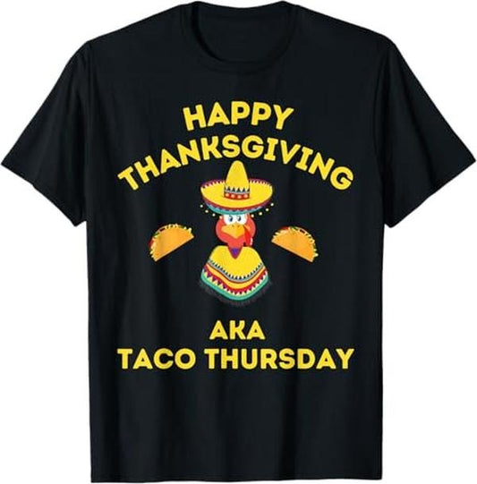 Funny Thanksgiving Shirts, Funny Thanksgiving - Taco Thursday - Turkey Taco - Menswear Top