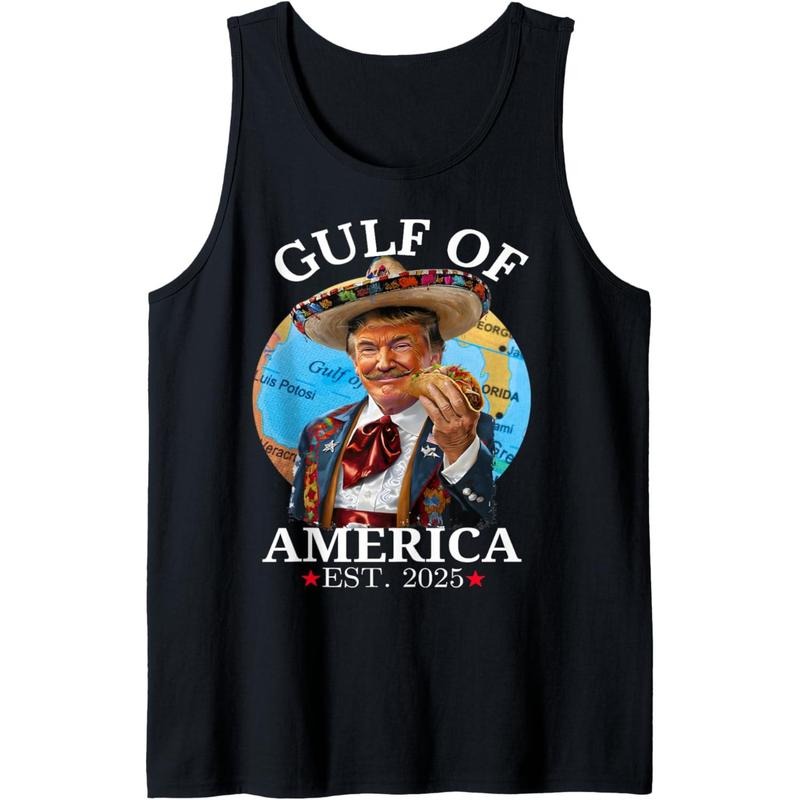 Funny Trump Gulf Of Us America 2025 Trump Merchandise Tank Top made in usa