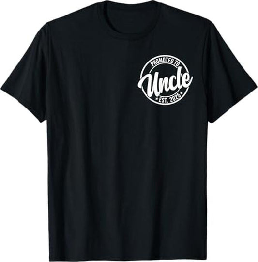 Funny Uncle Shirts, Gifts For Uncle, Soon To Be Uncle Est. 2025 T-Shirt - Menswear Casual Cotton